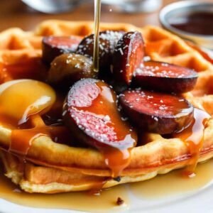PROTEIN WAFFLE & TURKEY BACON W SUGAR FREE SYRUP