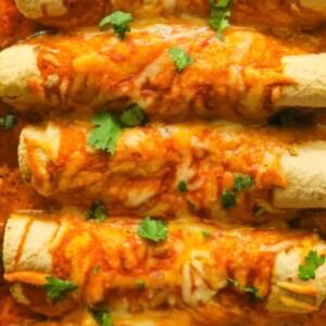 TURKEY ENCHILADAS WITH RED CHILE SAUCE